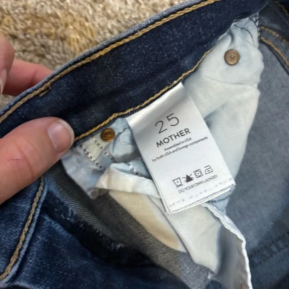 MOTHER The High-Waisted Runaway Jeans Teaming Up Blue Flare Jean Size 25 - Picture 6 of 10